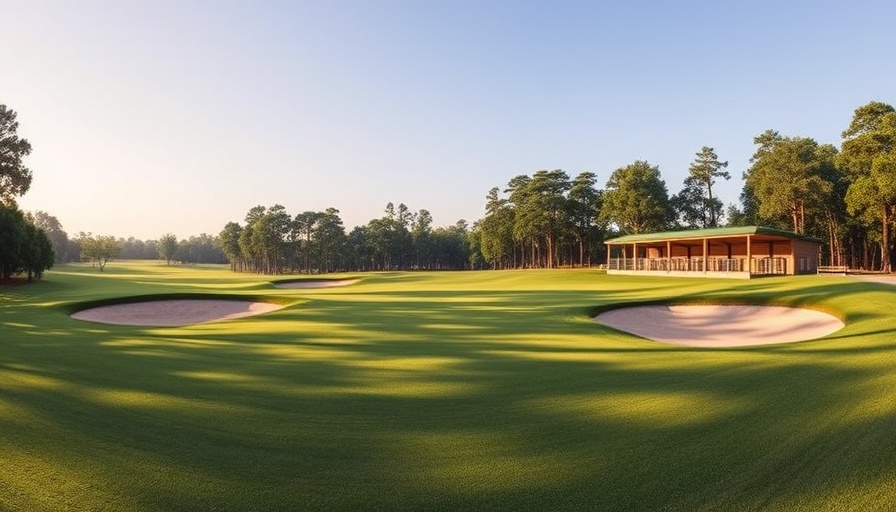 2025 Truist Championship in Philadelphia golf course with sand bunkers and spectator stands.