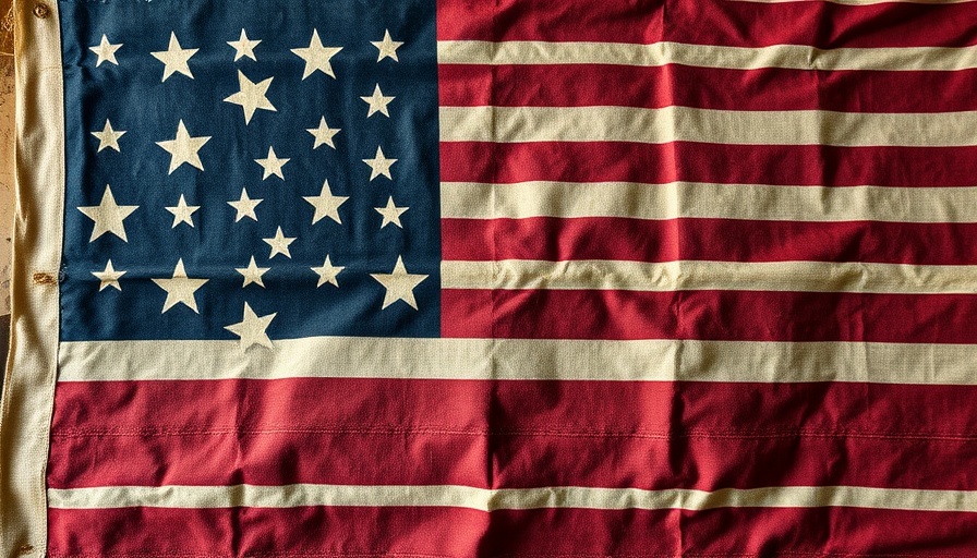 Worn and weathered American flag symbolizing Harmony Hammond Survivor Aesthetic.