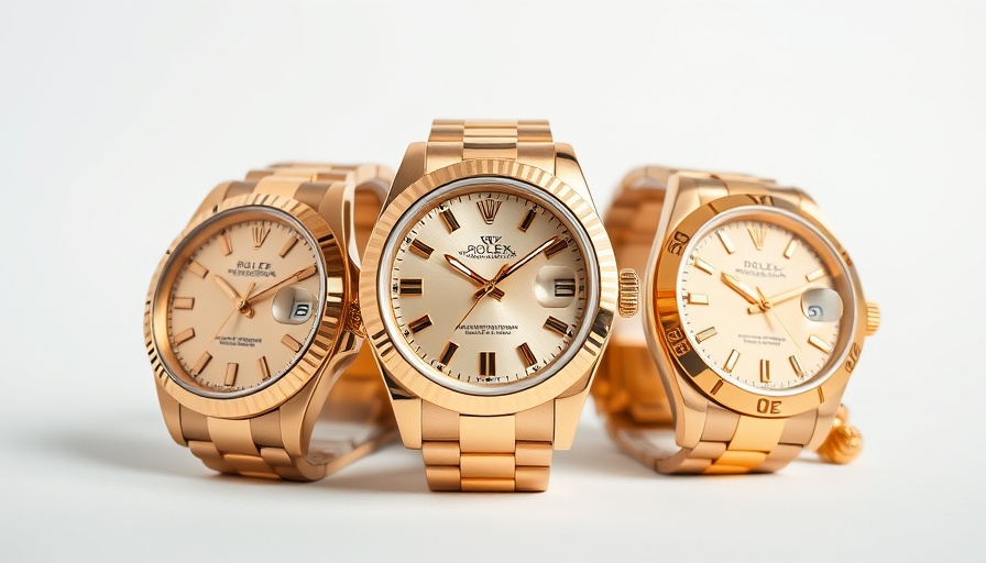 Luxurious gold Rolex watches highlighting demand for pre-owned pieces.