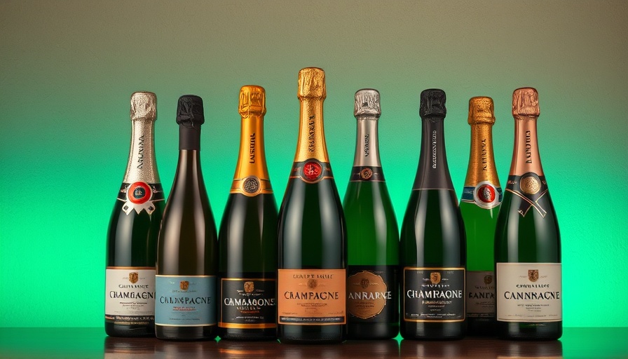 2018 Champagne vintage collection with elegant bottles against gradient.