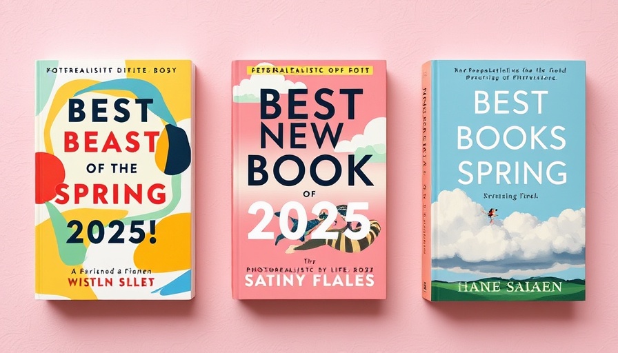 Vibrant book covers of best new books for Spring 2025.