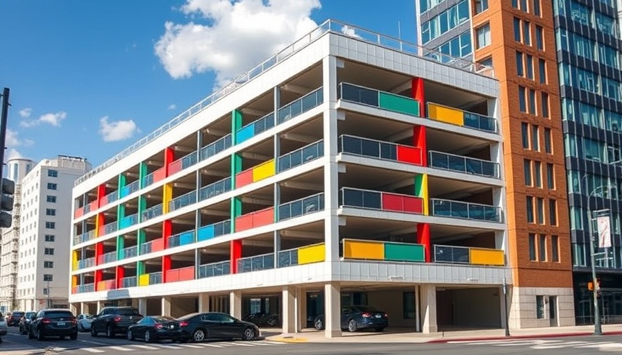 CHOP plans 1,000-car parking garage with colorful facade and modern design.
