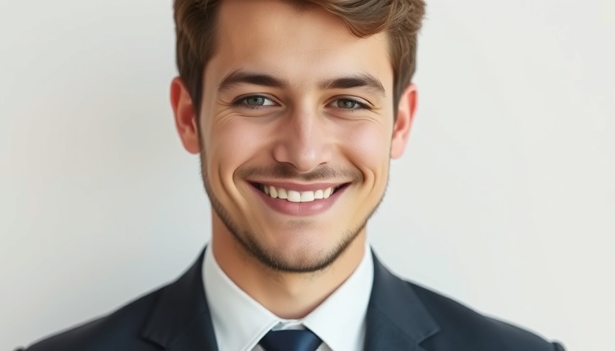 Young professional in a suit for Northeast industrial capital markets.