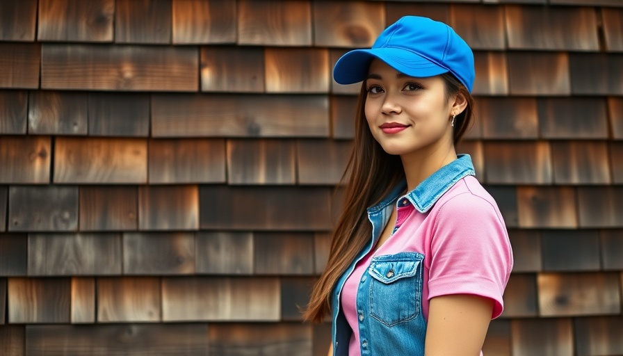 Confident woman in casual attire against rustic backdrop, April 2025 political landscape.