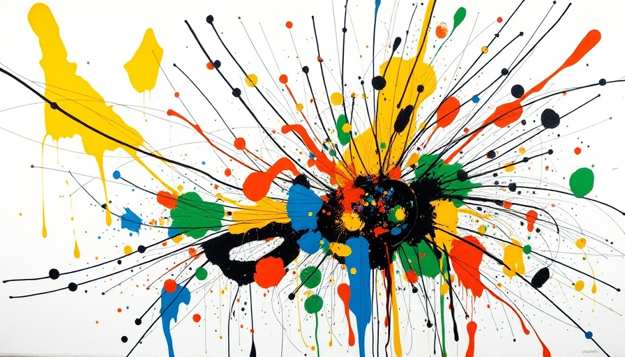 Vibrant Basquiat painting with expressive chaotic design at auction.