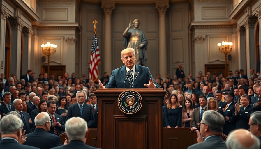 Comcast Trump Donation Impact: Political event with a speaker.