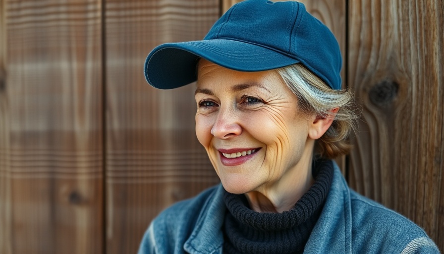 Middle-aged woman in blue cap against rustic wooden wall, Economic Policies for Top Wage Earners.