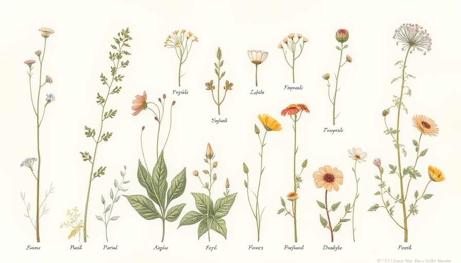 Hilma af Klint Botanical Drawings featuring delicate plant illustrations on a vintage canvas.