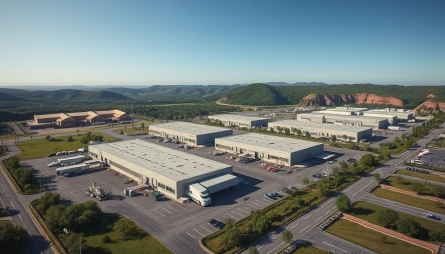 Aerial view of industrial park with warehouses, Equus Capital Partners Industrial Fundraising.