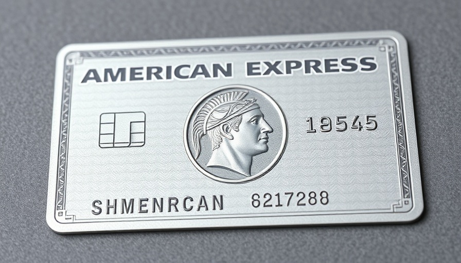 Silver American Express Business card design.