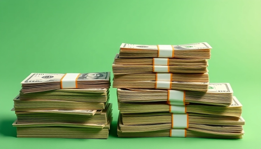Ascending stacks of money symbolizing wage growth in Greater Philadelphia.
