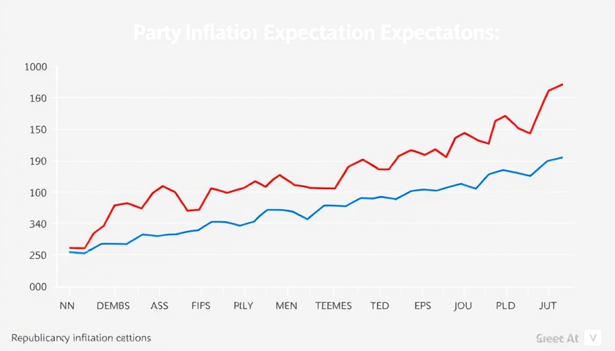 Line graph showing inflation expectations across political parties.
