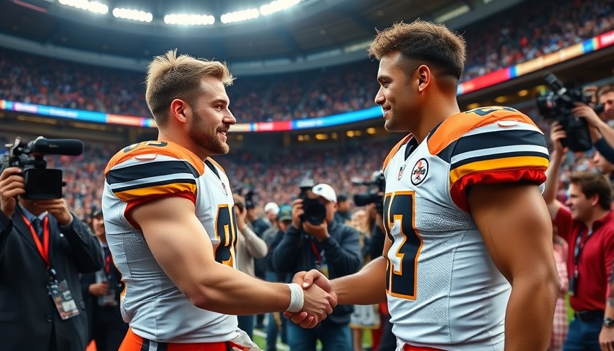NFL players shaking hands surrounded by media, highlighting NFC hierarchy 2025.