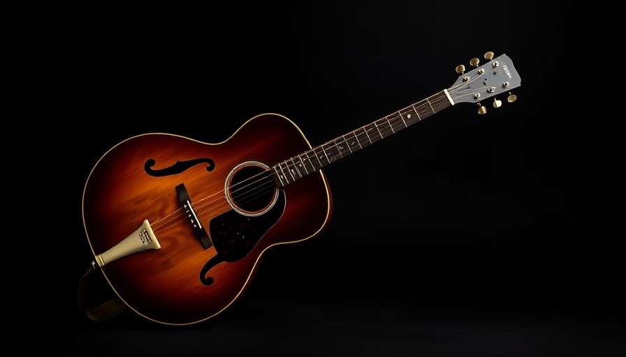 1913 Gibson Style O Acoustic Archtop guitar on black background.