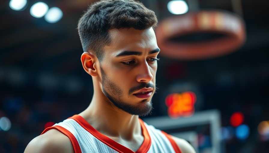 Focused basketball player in a game with colorful background, Trade Andre Drummond context.