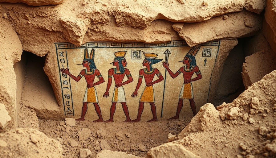 Ancient Egyptian tomb painting uncovered in Egypt.