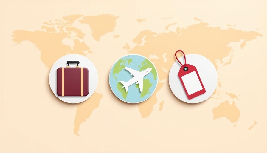 Travel icons on world map, Priceline Promo Codes May 2025.
