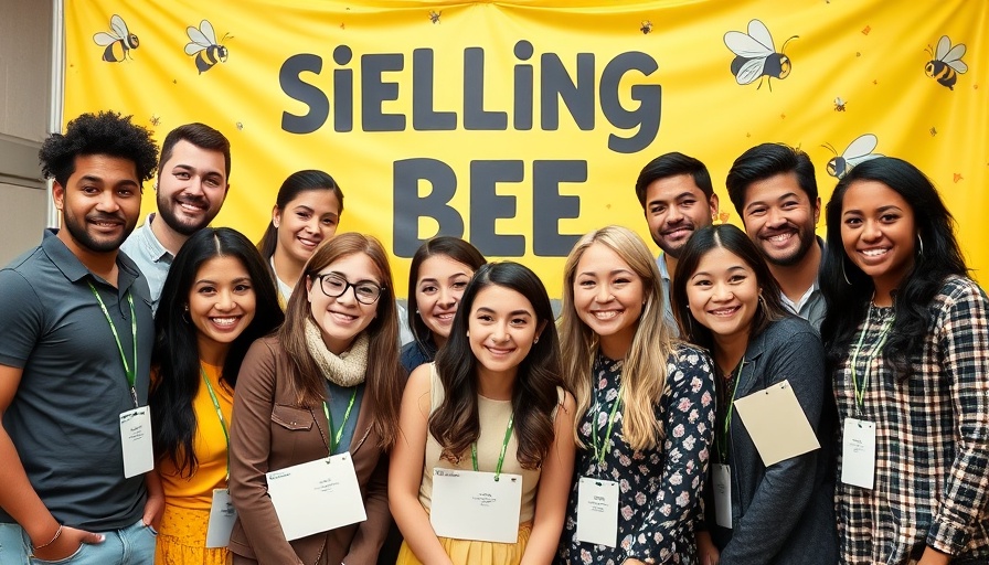 Group of people at Scripps National Spelling Bee 2025 event.
