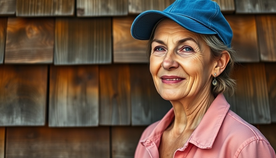 Middle-aged woman against rustic wooden background, Understanding Today's Politics.