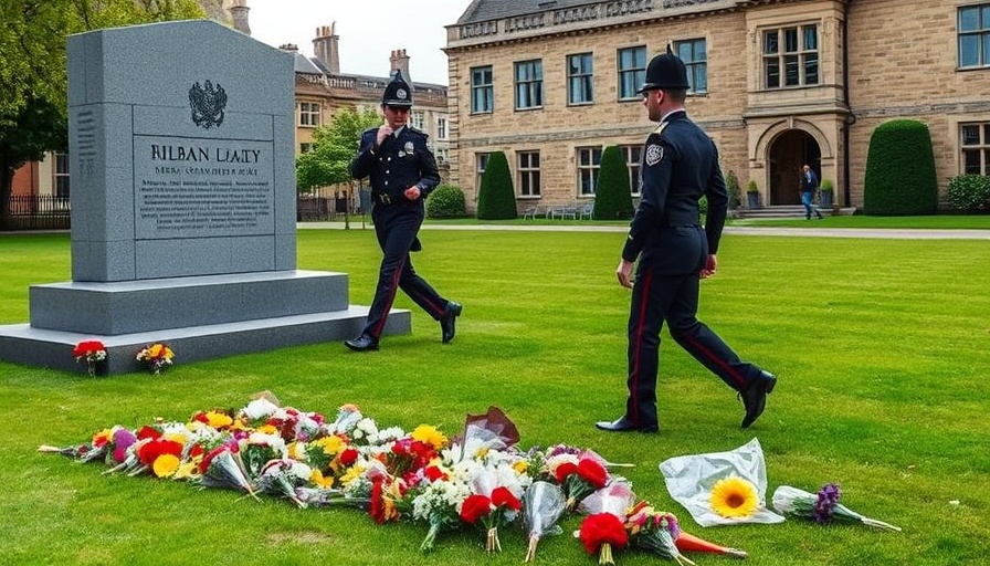 Boulder Attack Antisemitism scene with monument and flowers.