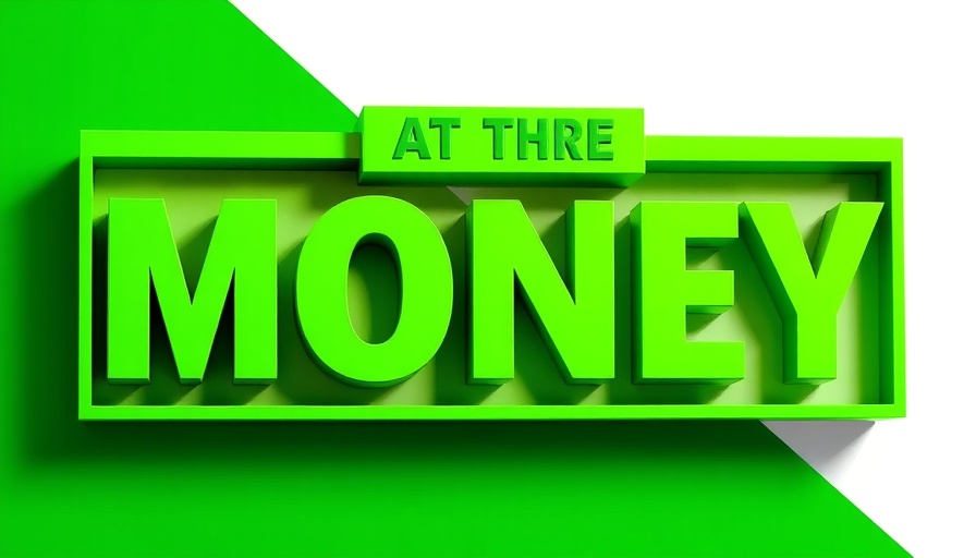Bold green abstract text design related to algorithmic harm.