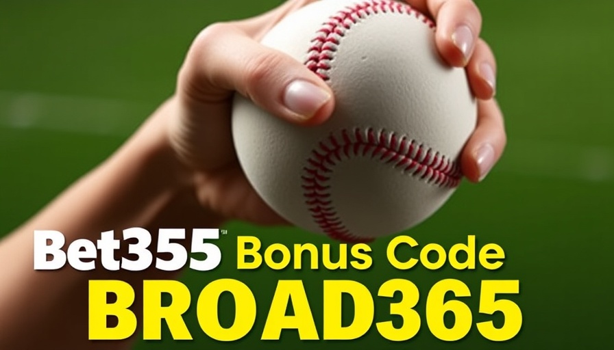 Bet365 Bonus Code BROAD365 promotional graphic with baseball theme