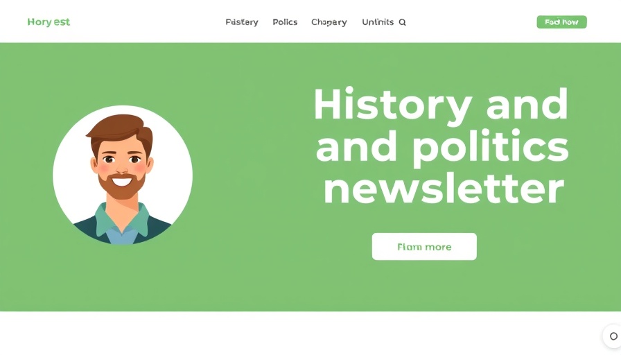 Newsletter image with smiling person promoting historical memory and significance of June 7.