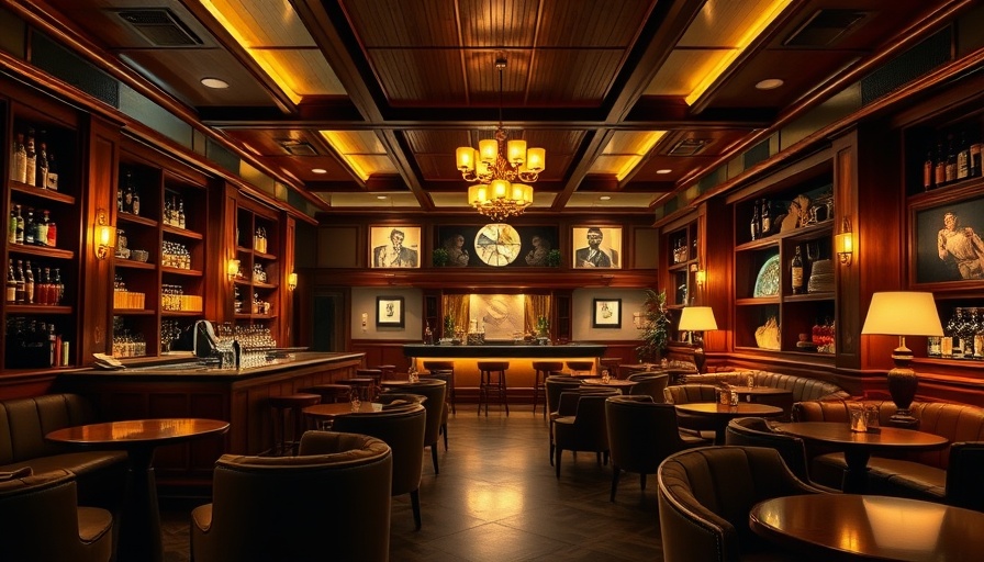 Midcentury Estate in Pacific Palisades bar lounge with wood interior.