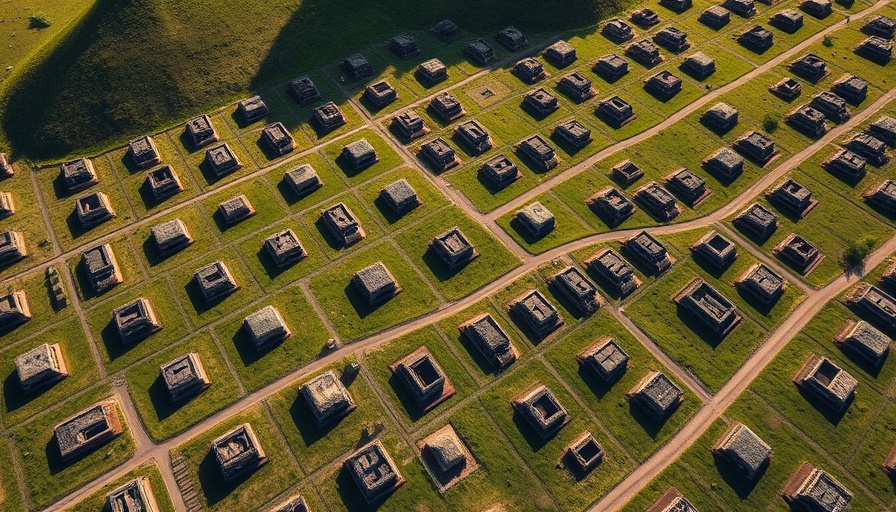 Aerial view of 2,000-year-old tombs in China.