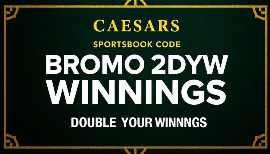 Caesars Sportsbook Promo Code display with motivational text.