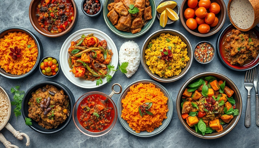Colorful African dishes at African Restaurant Week Philadelphia.