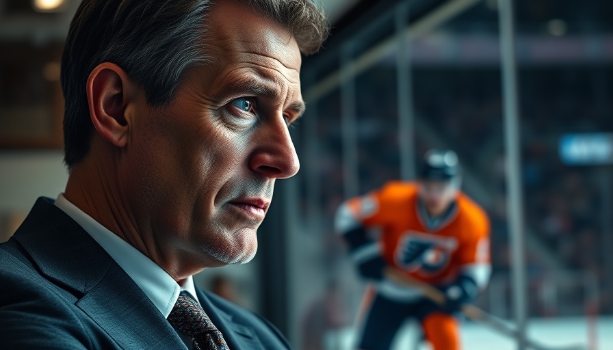 Portrait of a businessman and hockey player in action, Trevor Zegras trade concept.