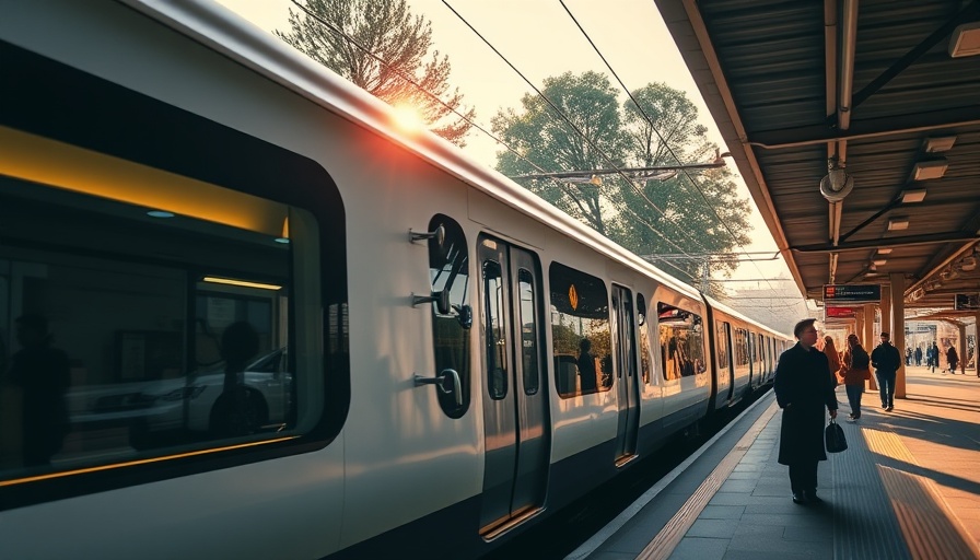 Commuter train at station with passengers, SEPTA service changes.