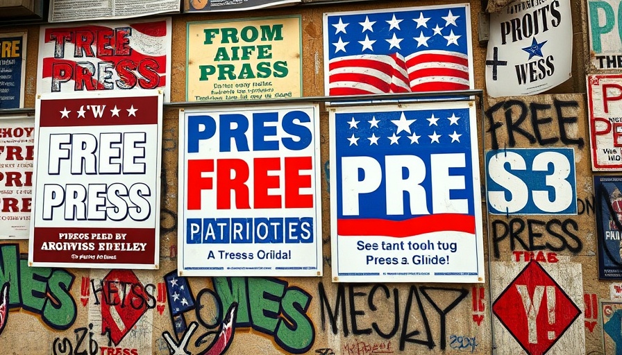 Celebrating America at 250: Patriotic posters promoting free press.