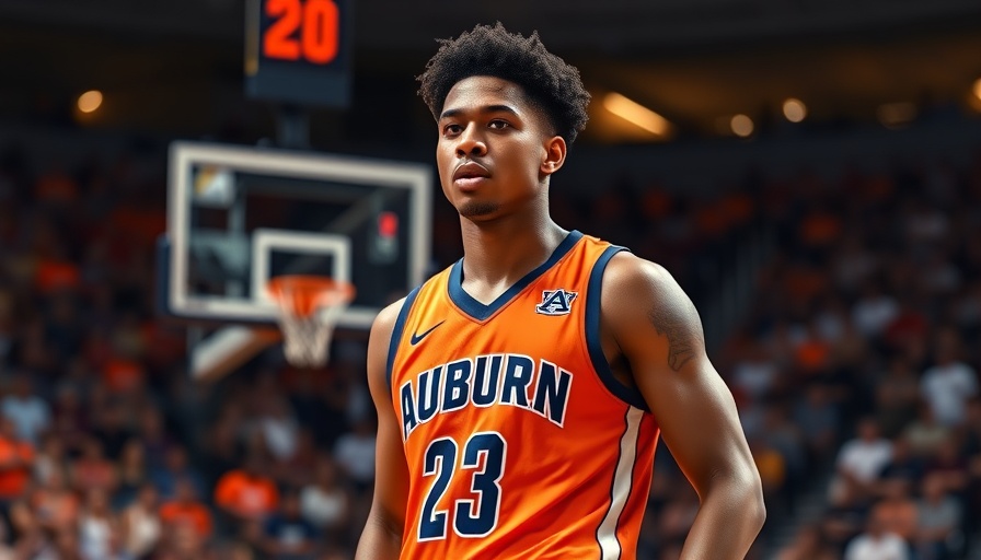 Sixers Summer League 2025: Basketball player in Auburn jersey on court.