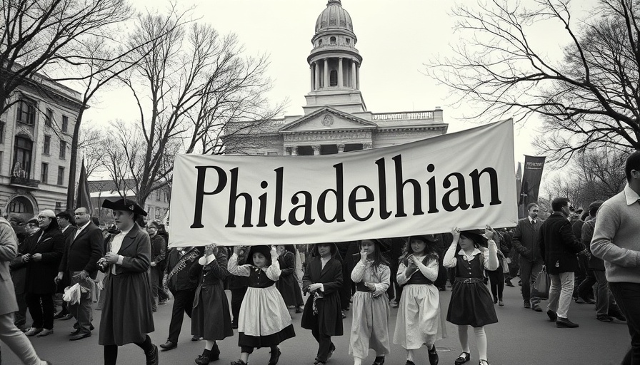 Bicentennial celebration Philadelphia parade with children in costumes.