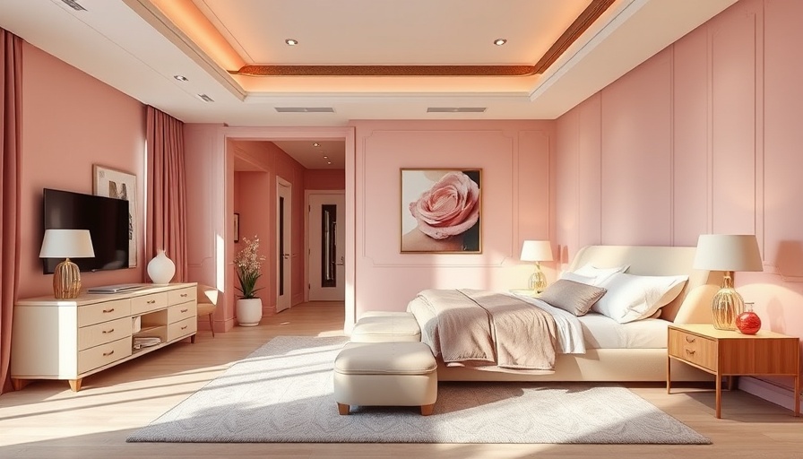 Luxurious Clueless Suite in Beverly Hills with chic decor and pastel tones.