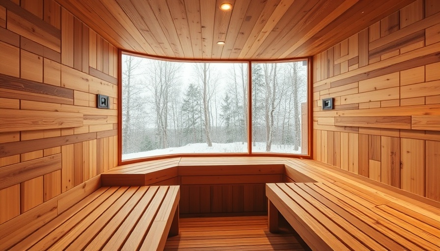 Luxury wooden sauna with panoramic view in a top hotel.