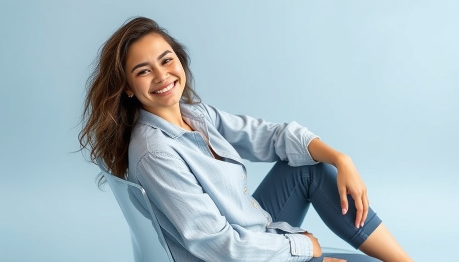 Casually dressed woman embodies joy in everyday life on podcast cover.