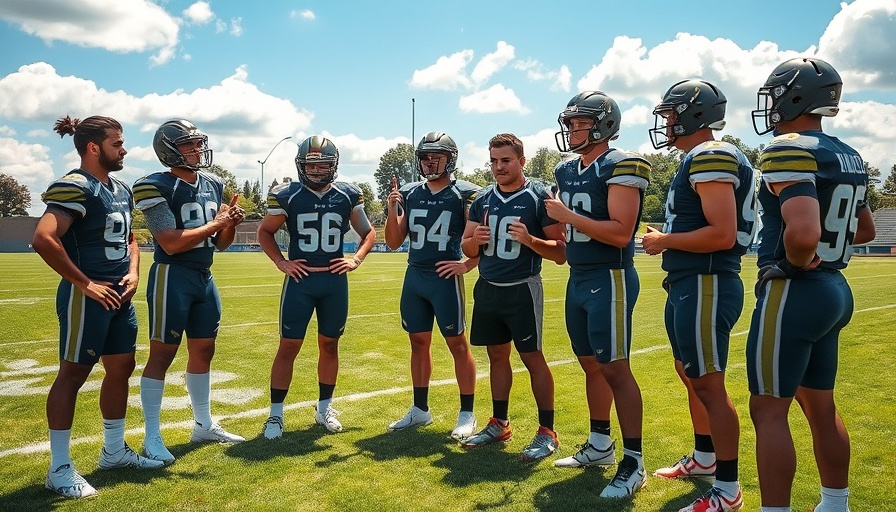 Athletes and reporter on field discussing Eagles 2025 opponent injury tracker.
