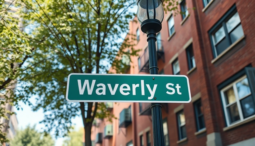 Waverly St sign on a corner in Philadelphia