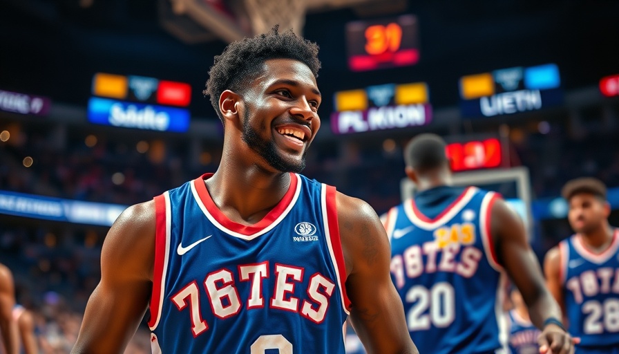 76ers player warming up in vibrant arena during 2025-26 schedule