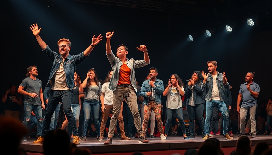 Philadelphia Fringe Festival performance with expressive actors on stage.