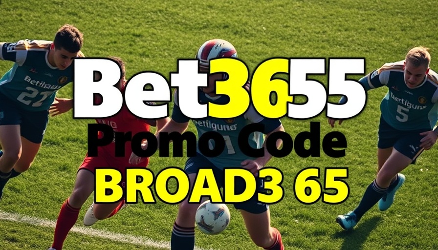 Bet365 Kansas Promo Code BROAD365 featured on football action background.