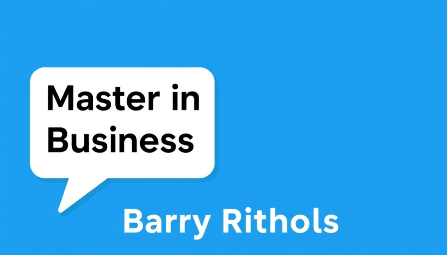 Masters in Business podcast cover with speech bubbles design
