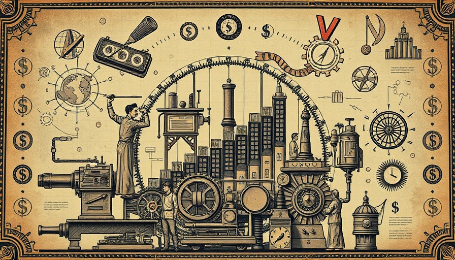 Vintage-style economic illustration with dollar symbols and growth indicators, Weekend Reads for Top Wage Earners.