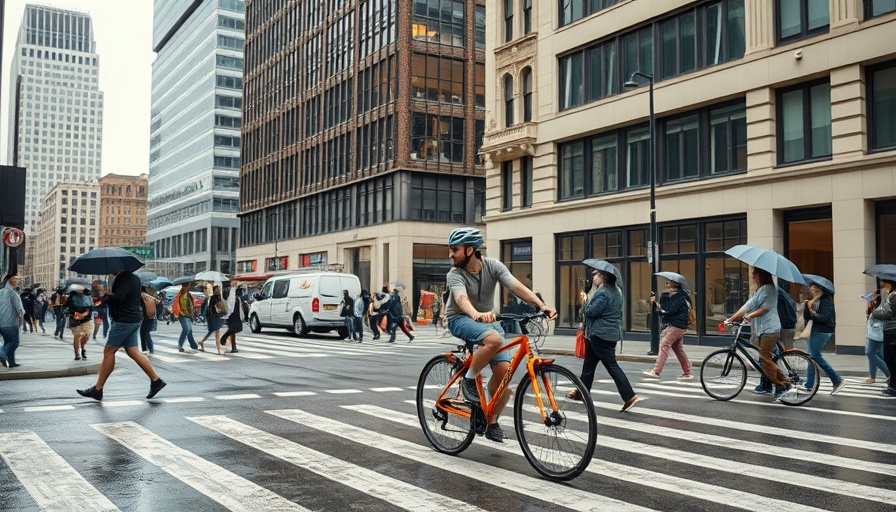 Broad Street speed cameras set in urban cityscape with cyclists and pedestrians.