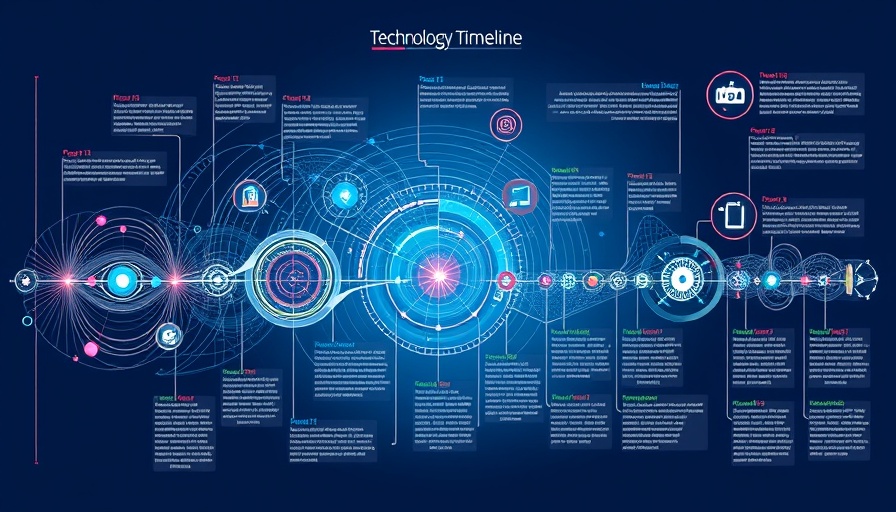 Timeline of technology infographic for weekend reads.