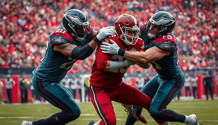 Eagles snap count analysis during intense tackle in game.