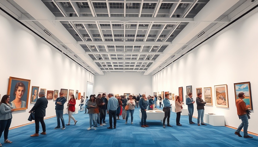 Art gallery with local collector engagement, showcasing modern arts.